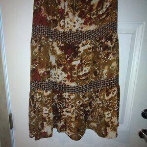 FLOWY SHEER BOHO SKIRT W/LINING